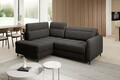 Coltar extensibil stanga 3 locuri ELTAP, LT-05RAQ, Barea, 208x160x100 cm, lemn/poliester, gri inchis