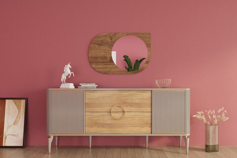 Oglinda decorativa, Siam, Pubble, 60x90x2.2 cm, Maro