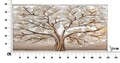 Tablou decorativ Tree Alluminium -B, Mauro Ferretti, 120x60 cm, canvas pictat manual, multicolor