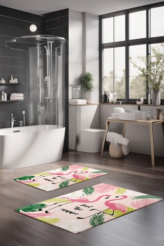 Set covorase de baie, Cartwright, CT-5318, Poliester, Multicolor