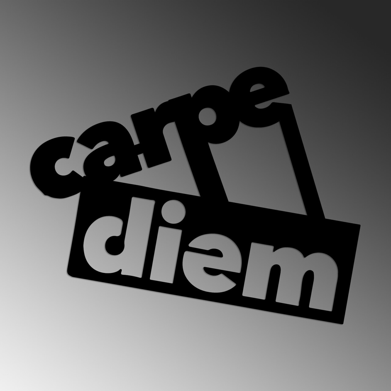 Decoratiune de perete, Carpe Diem 3, Dimensiuni: 56 x 44 cm, Negru — imaginea 5