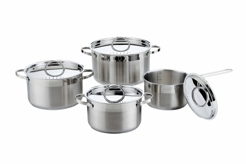Set pentru gatit 8 piese, Aleida, Heinner Home, inox, argintiu Aleida