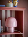 Lampa de masa, Bloomingville, Paddy, 1 x E14, 20x26.5 cm, sticla, roz