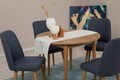 Set masa extensibila si 4 scaune, Vella, Vina 1048, PAL, Pin Atlantic / Albastru Marin