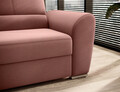 Coltar extensibil stanga 3 locuri ELTAP, LT-24NU, Siber, 270x186x93 cm, lemn/poliester, roz
