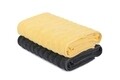 Set 2 prosoape de baie 406, Beverly Hills Polo Club, 70x140 cm, bumbac, galben/gri