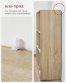 Biblioteca cu 8 compartimente Vasagle, 97.5x30x100 cm, PAL/MDF, maro deschis