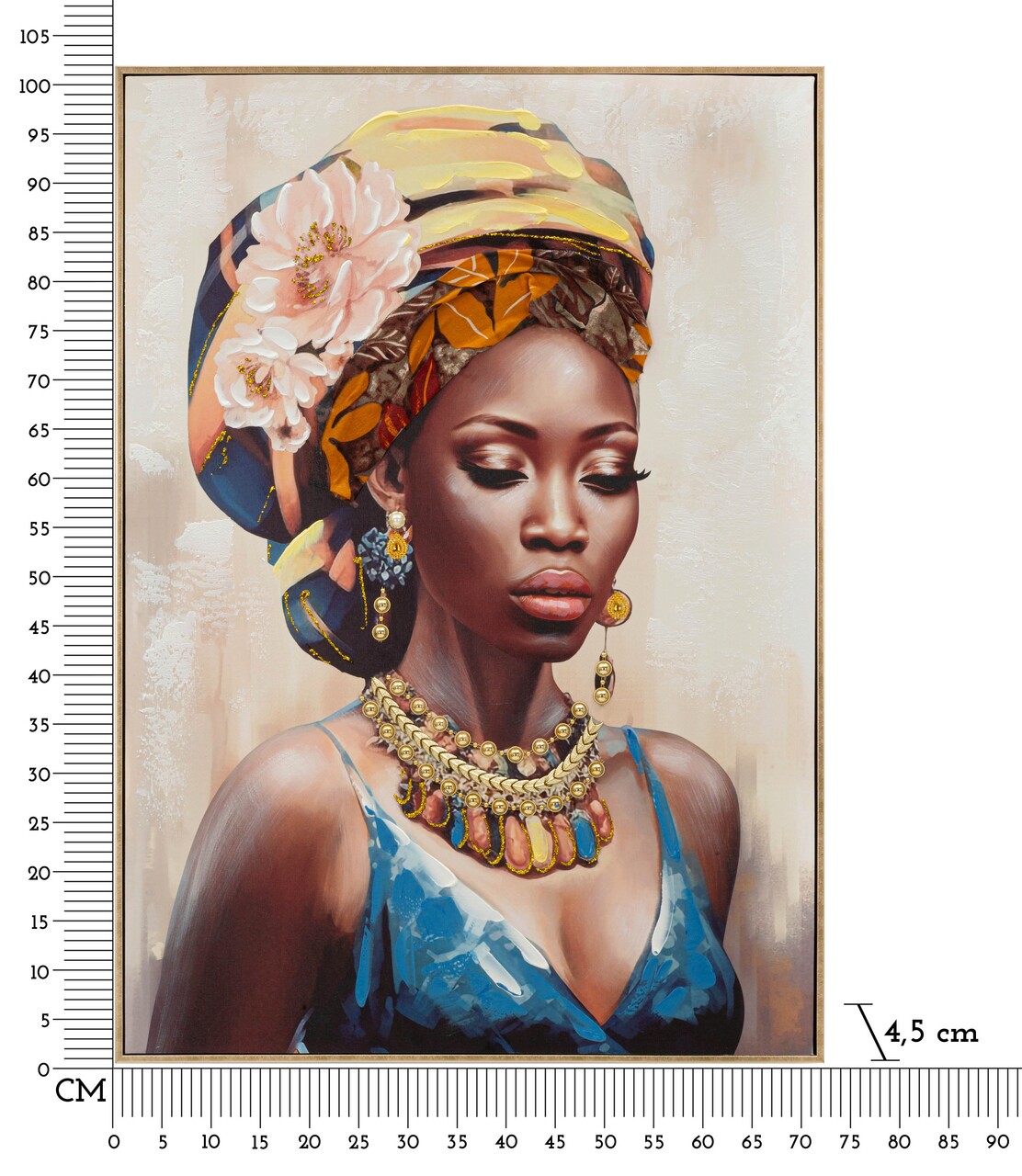 Tablou decorativ Ayda -A, Mauro Ferretti, 72x102 cm, canvas pictat/lemn de brad, multicolor - 1 | YEO