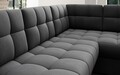 Coltar extensibil stanga 5 locuri ELTAP, LT-06SO, Blewett, 299x198x82 cm, lemn/poliester, gri inchis