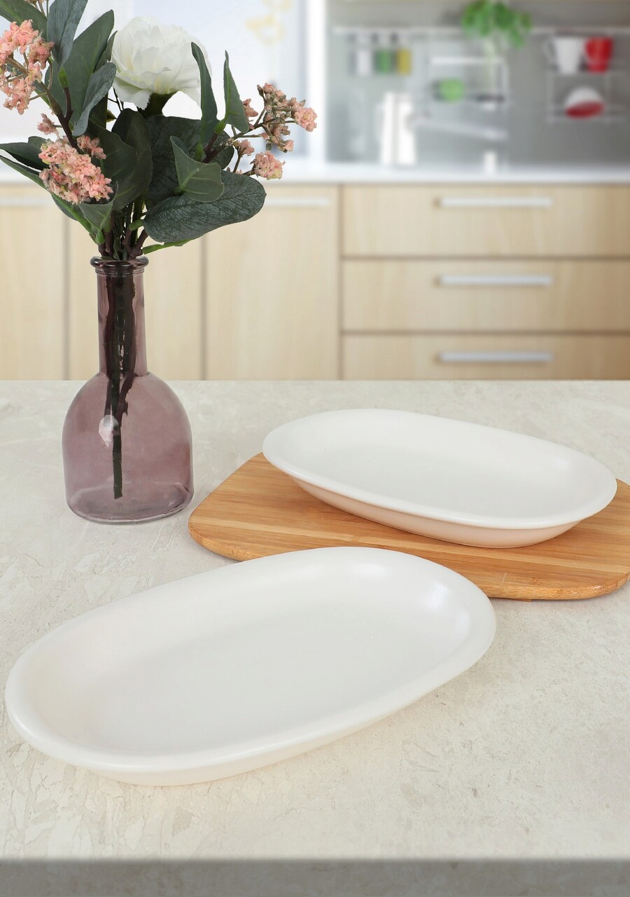 Set farfurii, Keramika, 275KRM1842, Ceramica , Nu absoarbe apa, Alb - 1 | YEO