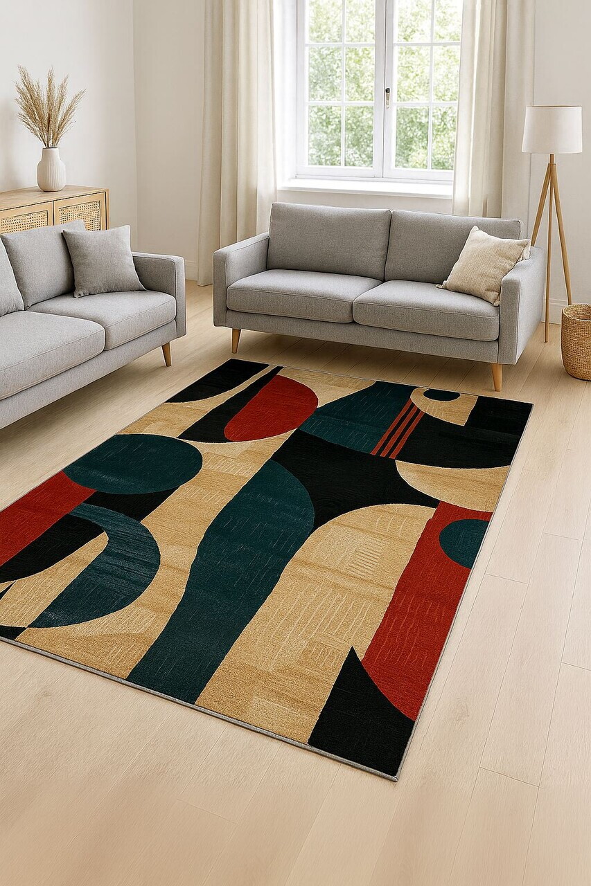 Covor, BSR-16, 100x180 cm, Bumbac/Poliester, Multicolor