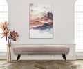 Bancheta Infinity, Mauro Ferretti, 141x41x43 cm, catifea, gri