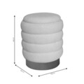Taburet cu spatiu depozitare Dazzle, Pakoworld, 36x36x44 cm, tesatura boucle/MDF, crem/auriu
