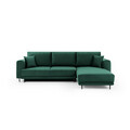 Coltar extensibil dreapta 4 locuri ELTAP, RT-35NU, Dalia, 289x190x95 cm, lemn/poliester, verde inchis