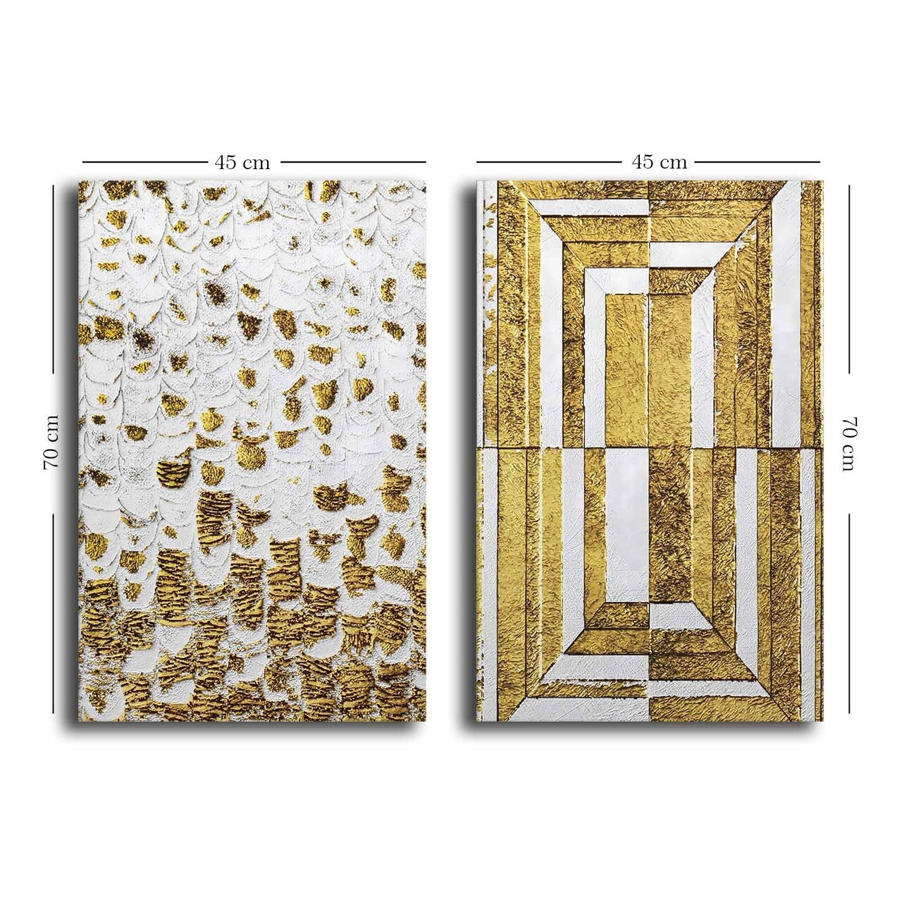 Set 2 tablouri decorative, 2P4570GSC-005, Lemn, Multicolor - view 4