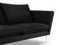 Canapea, Verveine, Mazzini Sofas, 3 locuri, 212x95x96 cm, catifea, negru