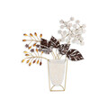 Decoratiune de perete, Flowers in Pots, Metal, Dimensiune: 47 x 55 cm, Multicolor