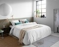 Lenjerie de pat pentru o persoana, Melia White, Royal Textile, 2 piese, bumbac satinat, alb