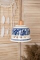 Lustra Radacini Laleaua decor albastru, Deco Republic, E27, 1x60W, ceramica autentica Corund