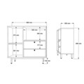 Dulap multifunctional, Locelso, RE1-SW, Stejar / Alb