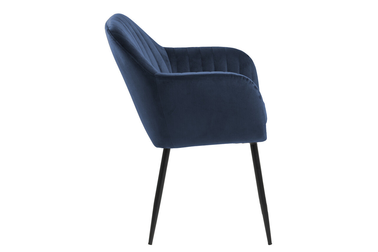 Scaun Emilia, Actona, 57x61x83 cm, catifea/otel, albastru inchis - view 6