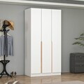Dulap pentru haine, Hanah Home, Alin, 105x210x52 cm, Alb / Stejar