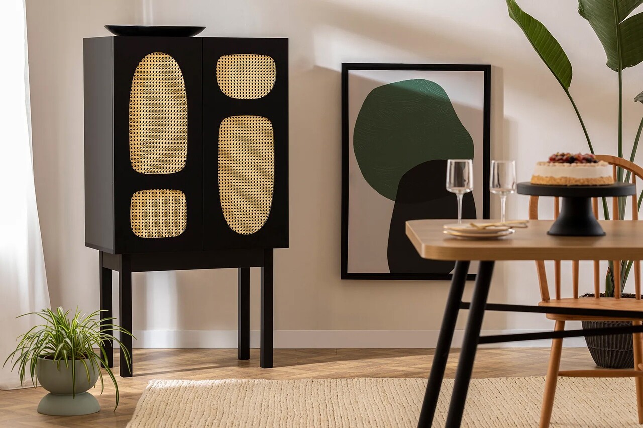 Consola, Howard, Simona 135, 75x135x40 cm, PAL, Negru - 1 | YEO
