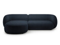 Coltar stanga 3 locuri, Kate, Micadoni, 285x176x76 cm, tesatura boucle, albastru inchis