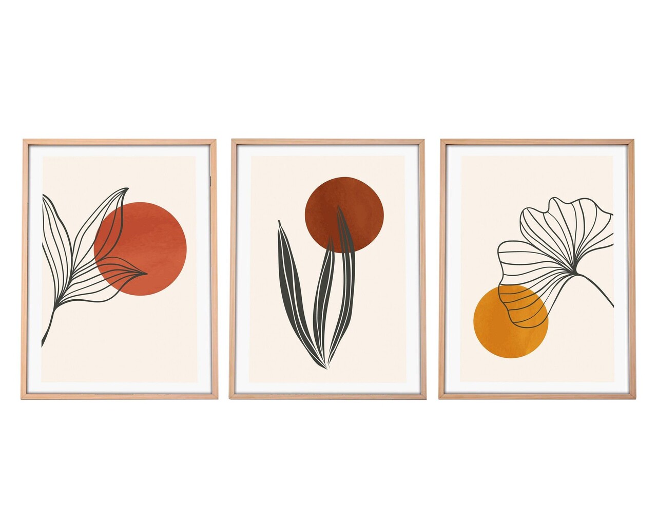 Set 3 tablouri decorative, Huhu215, Cadru: 100% LEMN MASIV (Grosime: 2,5 cm), Multicolor - view 7