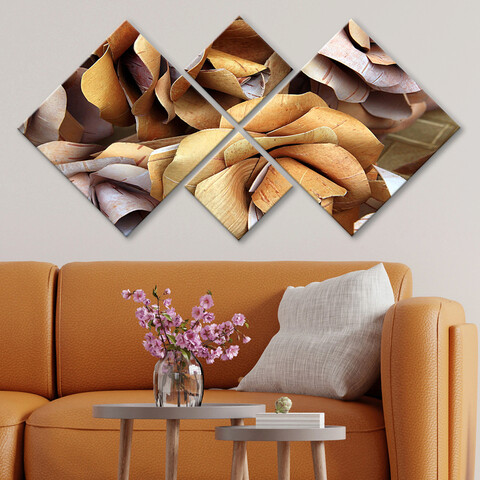 Set 4 tablouri decorative, 4mdf38511646, mdf, imprimat uv, multicolor