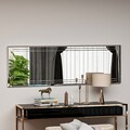 Oglinda decorativa, Siam, Buhem, 40x120x2.2 cm, MDF , Alb