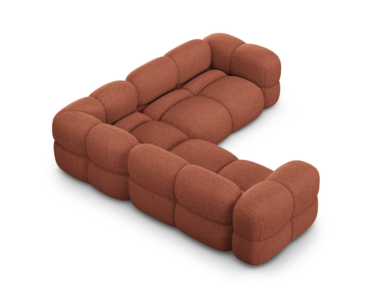 Coltar simetric 4 locuri, Loretto, Cosmopolitan Design, 250x250x68 cm, tesatura structurata, corai