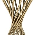 Masuta de cafea, Twisty, Mauro Ferretti, 35x70 cm, fier/sticla, auriu