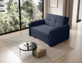 Canapea extensibila 1 loc, ELTAP, Laine, 102x109x84 cm, lemn/poliester, albastru inchis