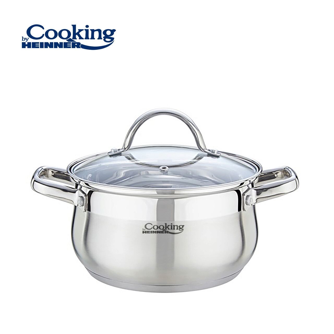 Semioala cu capac Amira, Cooking by Heinner, 20x11.5 cm, 3.6 L, inox/sticla — imaginea 4