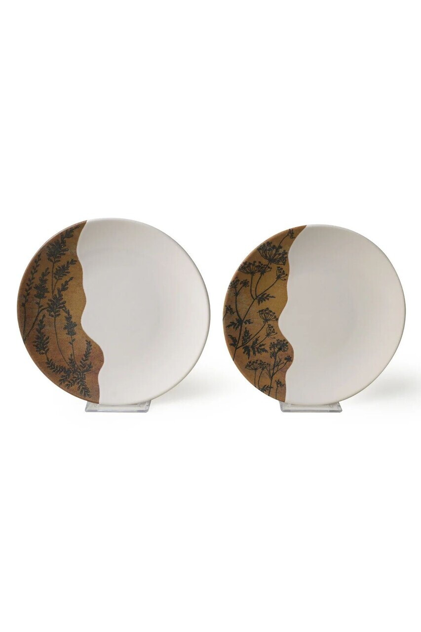 Set farfurii pentru desert, Hermia, 275KRM2011, Ceramica, Maro/Alb - view 5