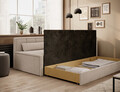 Canapea extensibila brat dreapta 3 locuri, ELTAP, Fulgeo, 214x82x77 cm, lemn/catifea din poliester, bej