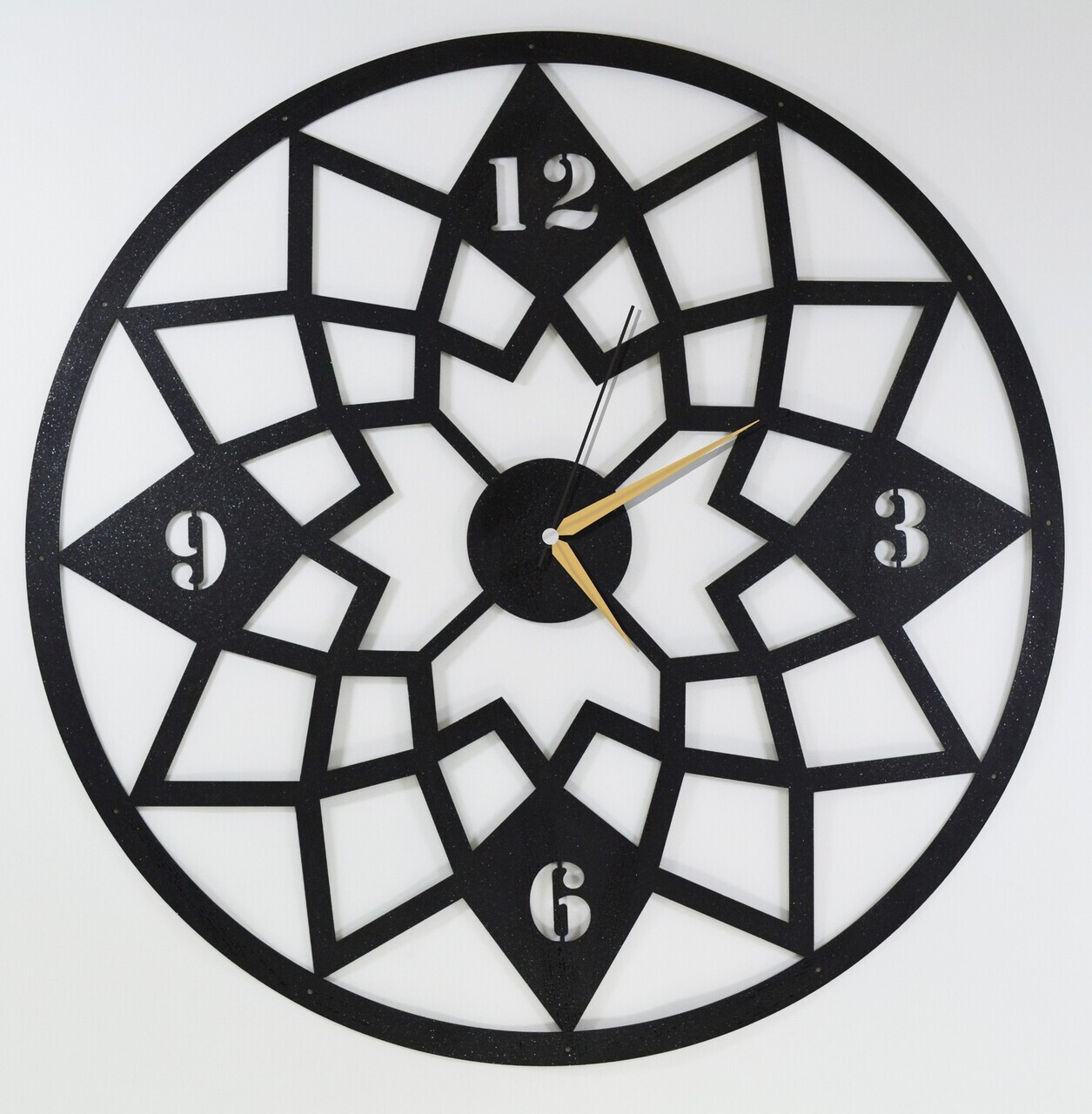 Ceas de perete, WLCK-507-BL, Dimensiune: 50 x 50 cm, Negru — imaginea 2