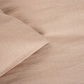Lenjerie de pat King Size, Gossy, Homla, 3 piese, 200x220 cm, bumbac, bej