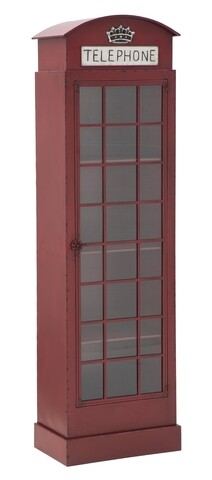 Biblioteca Telephone Booth, Mauro Ferretti, 52x30x180 cm, fier, rosu