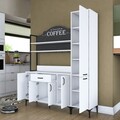 Dulap multifunctional, Rani, JE149, 160x198 cm, PAL, Alb