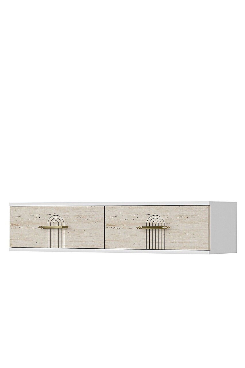 Dulap, Hanah Home, Ida 120, 120x25.5x29.6 cm, Alb / Travertin — imaginea 5