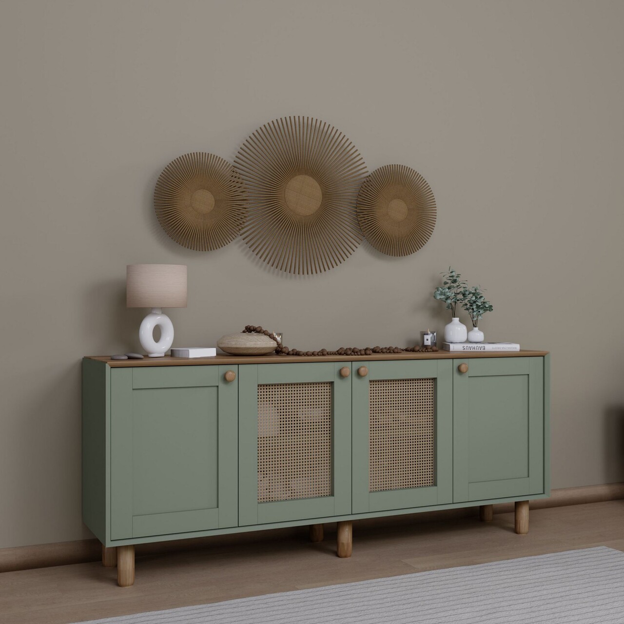 Consola, Miwood, Bohemian 1600-147, Verde - 1 | YEO