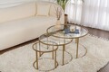 Set masuta de cafea, Nordure, Aurum, Auriu / Transparent