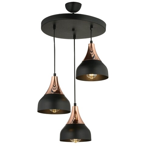 Lustra yok, 63259, squid lighting, 40x40x75 cm, 60w, negru, auriu