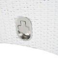 Fotoliu dining, Miami, L.61 l.65 H.105, aluminiu, alb/gri