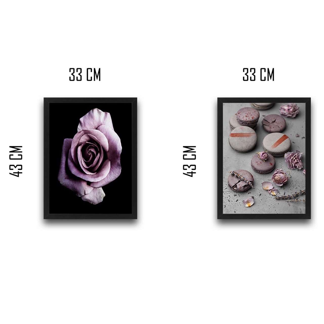 Set 2 tablouri decorative, Macrose Set, PAL, Hartie, Multicolor
