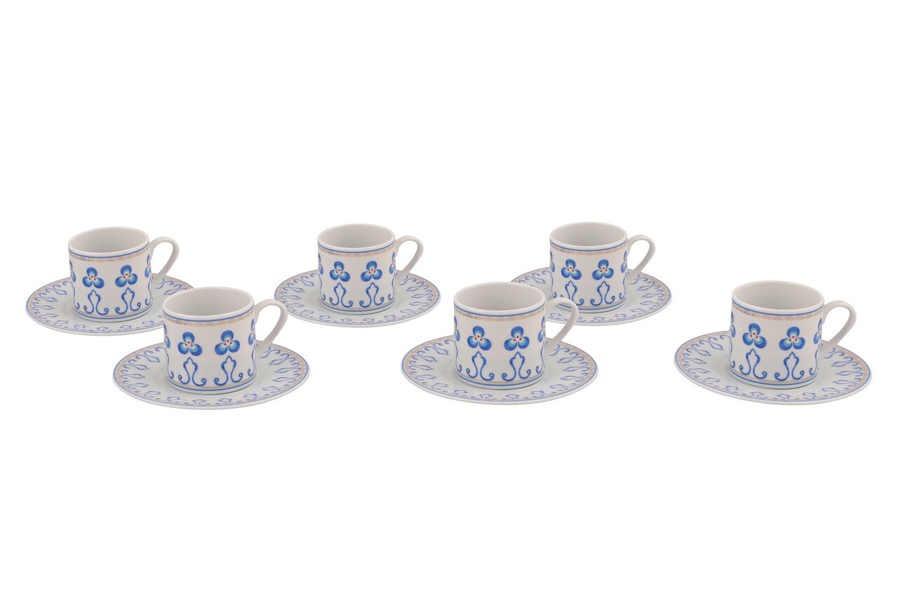 Set de cafea Kutahya Porselen, RU12KT4309727, 12 piese, portelan - 1 | YEO
