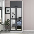 Dulap pentru haine, Minerva, Kale Anthracite, 90x235x52 cm, PAL, Antracit