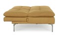 Canapea extensibila cu 3 locuri Leon, Bizzotto, 190 x 94 x 85 cm, lemn de eucalipt/otel/poliester, galben